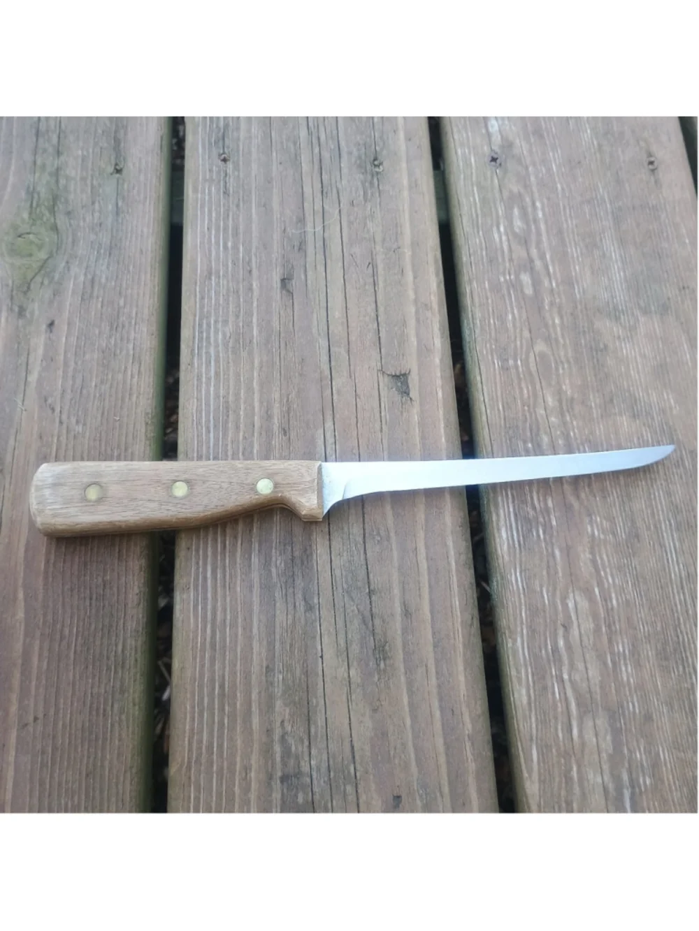 Vintage Chicago Cutlery 65S Fillet Boning Knife Slicing Carving Wood Handle